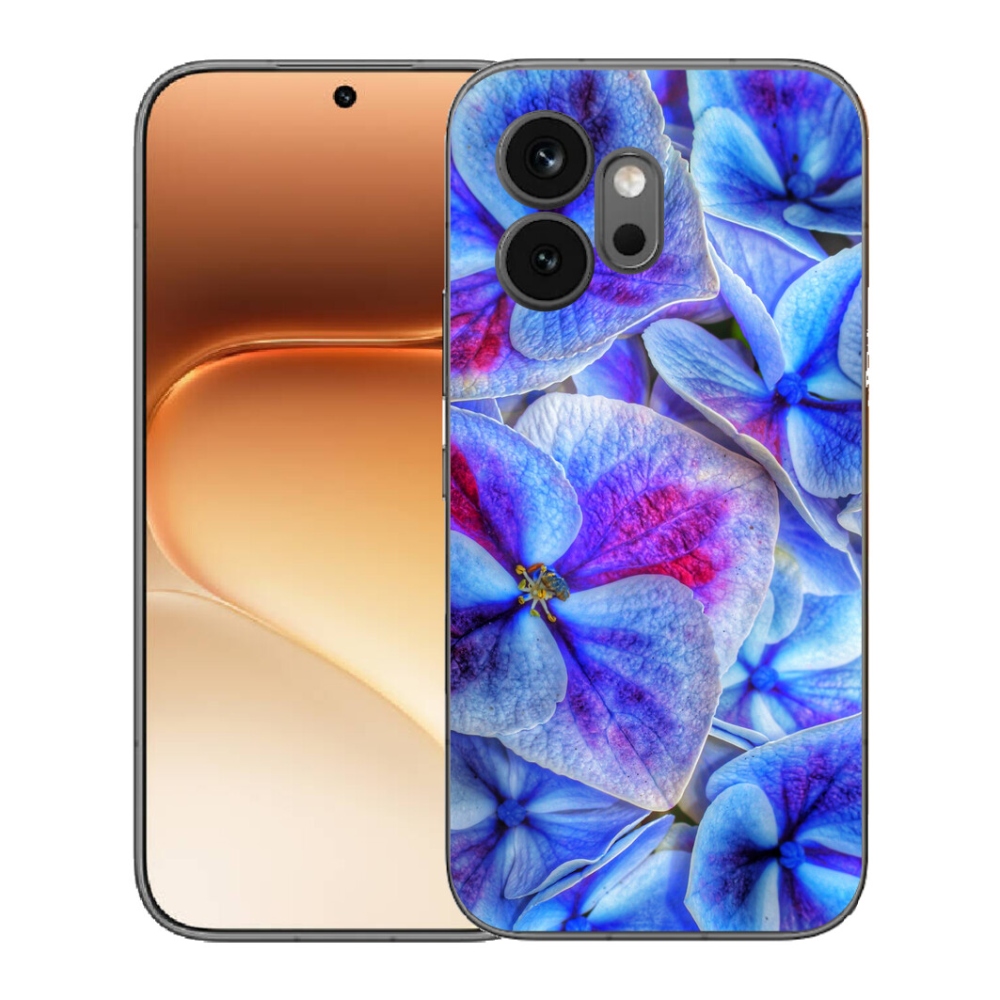 mmCase gél tok az Honor 600-hoz – kék virágok 1
