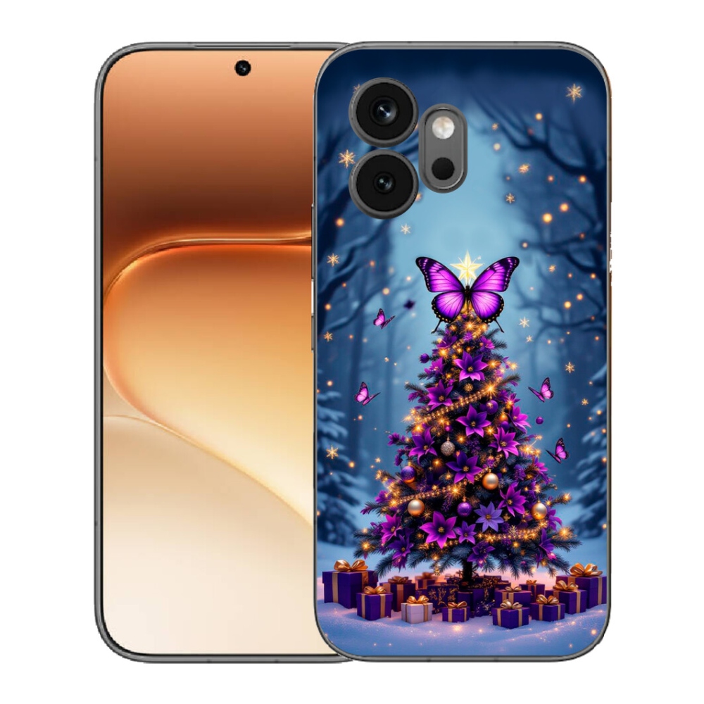 mmCase gél tok az Honor 600-hoz – pillangós karácsonyfa