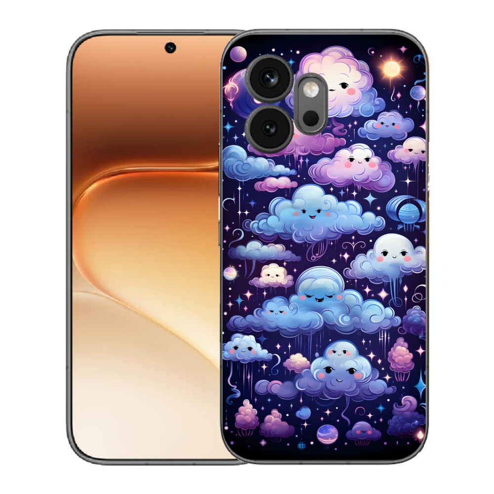 mmCase gélhuzat az Honor 600-hoz – felhőmintás