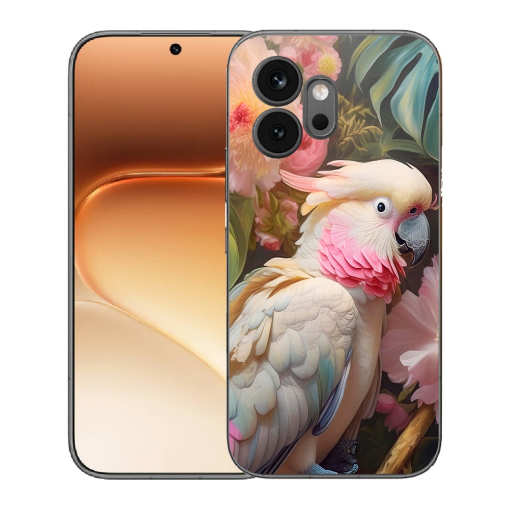 mmCase gélhuzat az Honor 600-hoz – rózsaszín kakadu papagáj 2