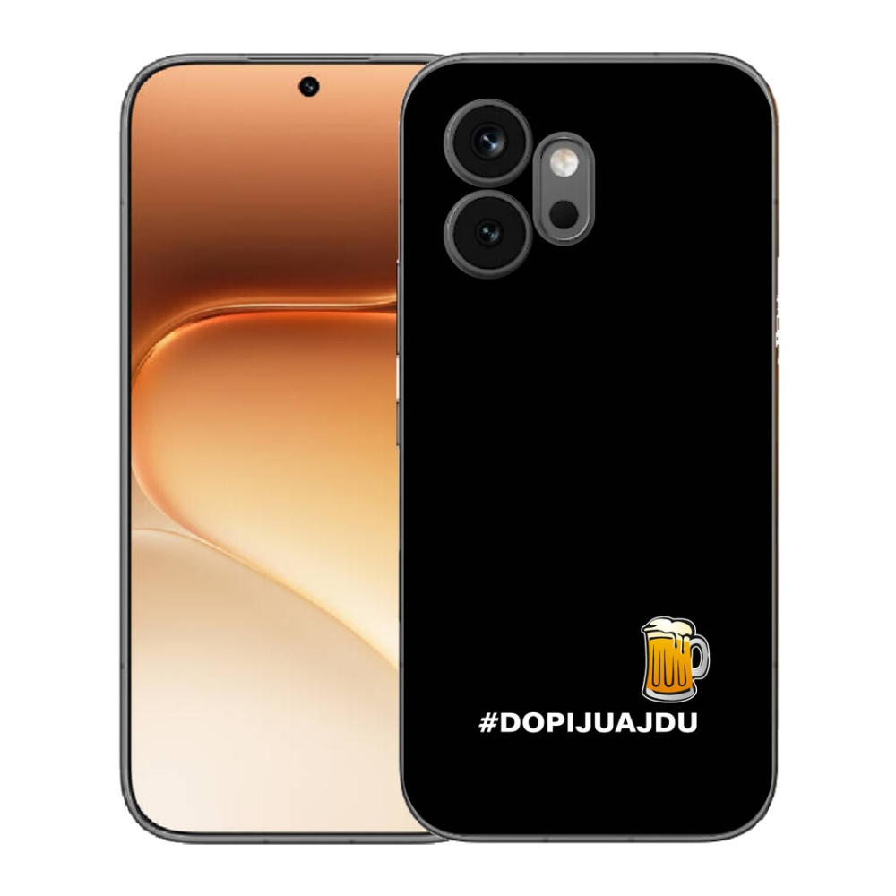 mmCase gél tok az Honor 600-hoz – sörös motívum 1, fekete háttérrel
