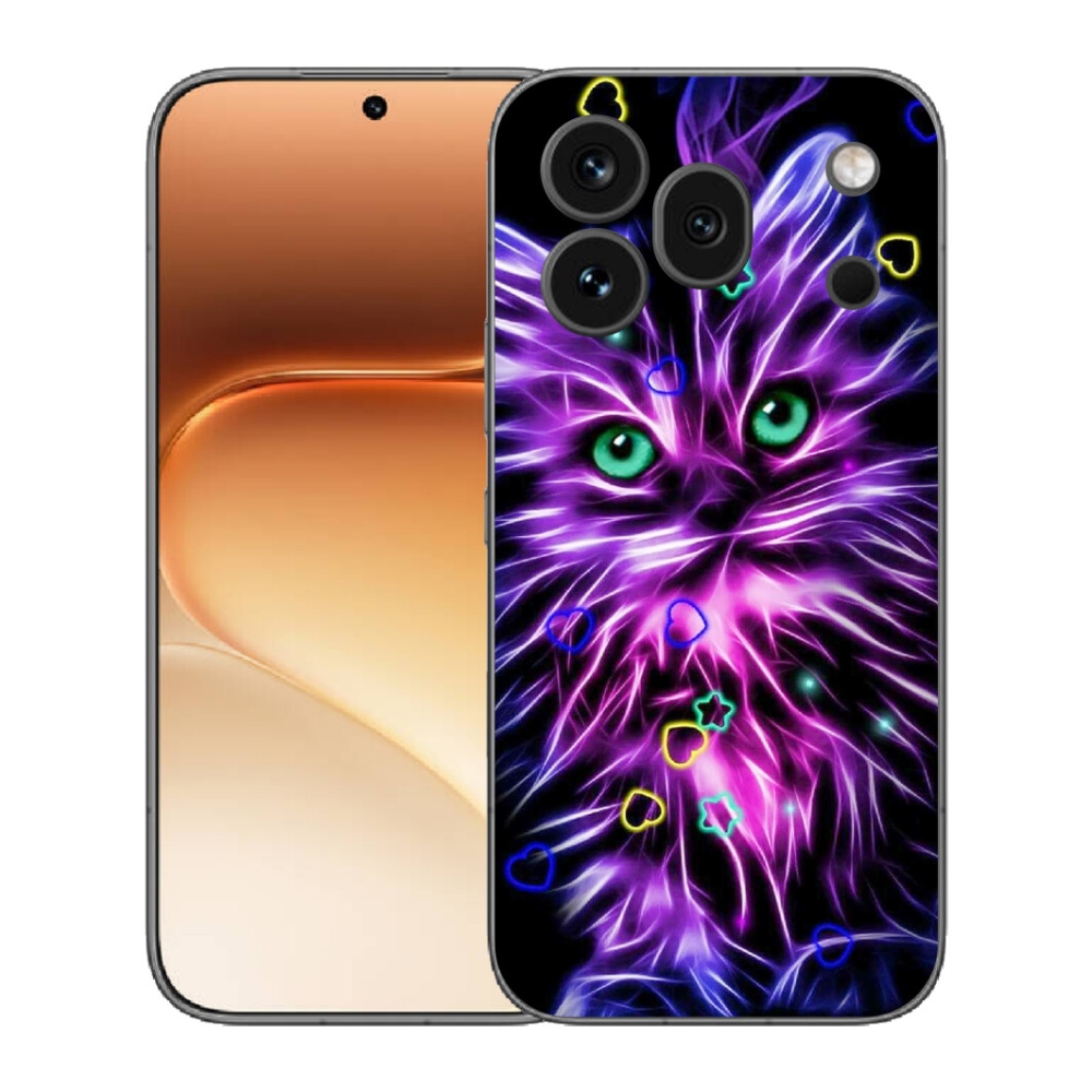 mmCase gél tok az Honor 600 Pro-hoz – absztrakt macska