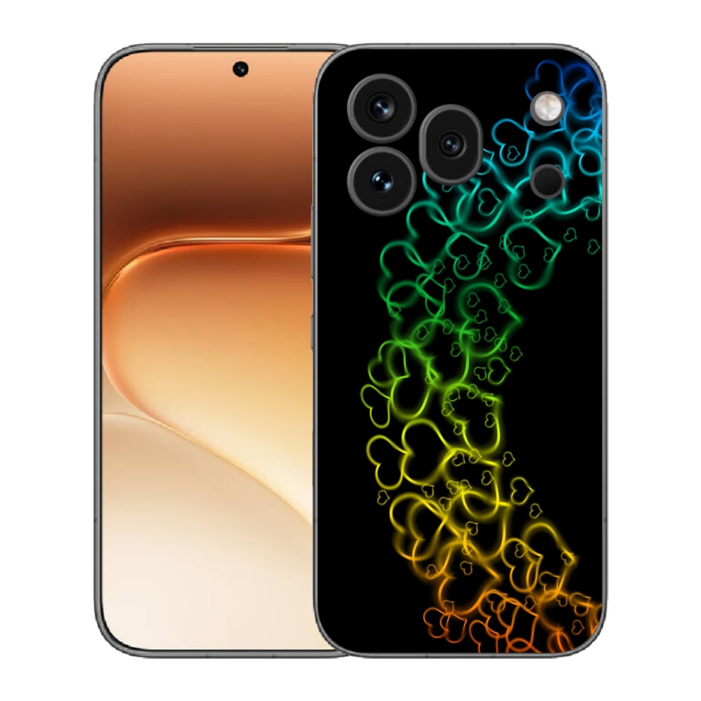 mmCase gél tok az Honor 600 Pro-hoz – színes szívek