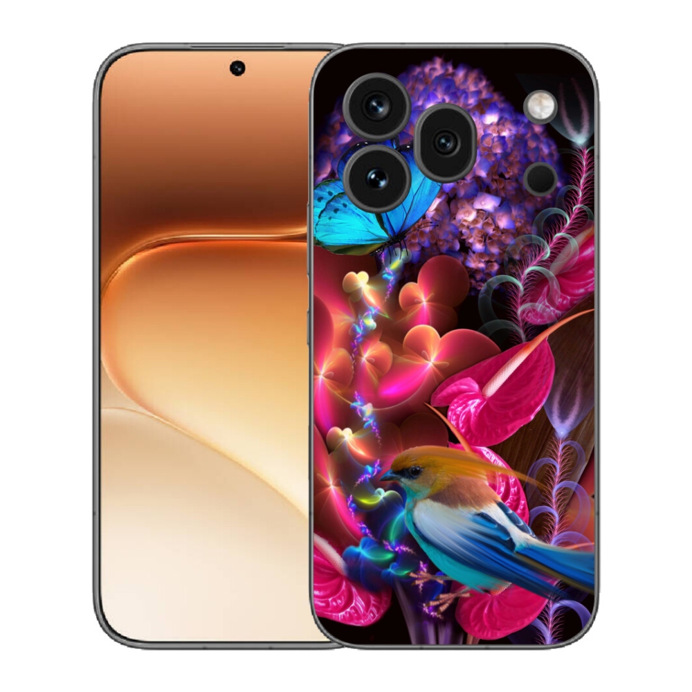 mmCase gélhuzat az Honor 600 Pro-hoz – színes virágok