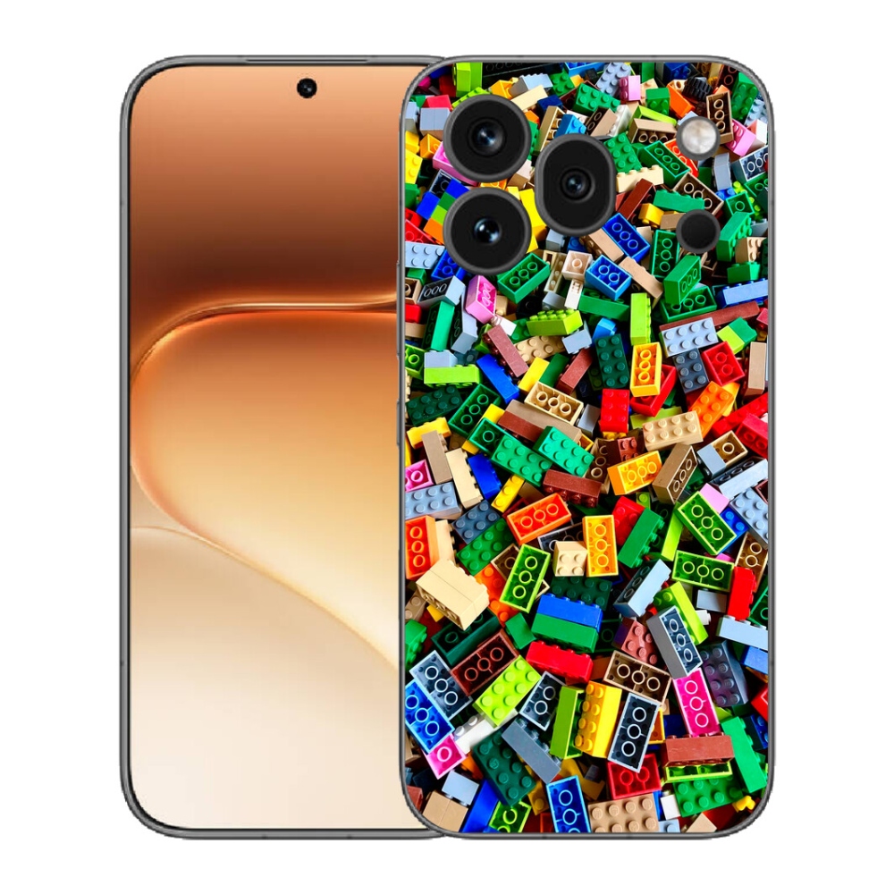 mmCase gélhuzat az Honor 600 Pro-hoz – színes építőelemek