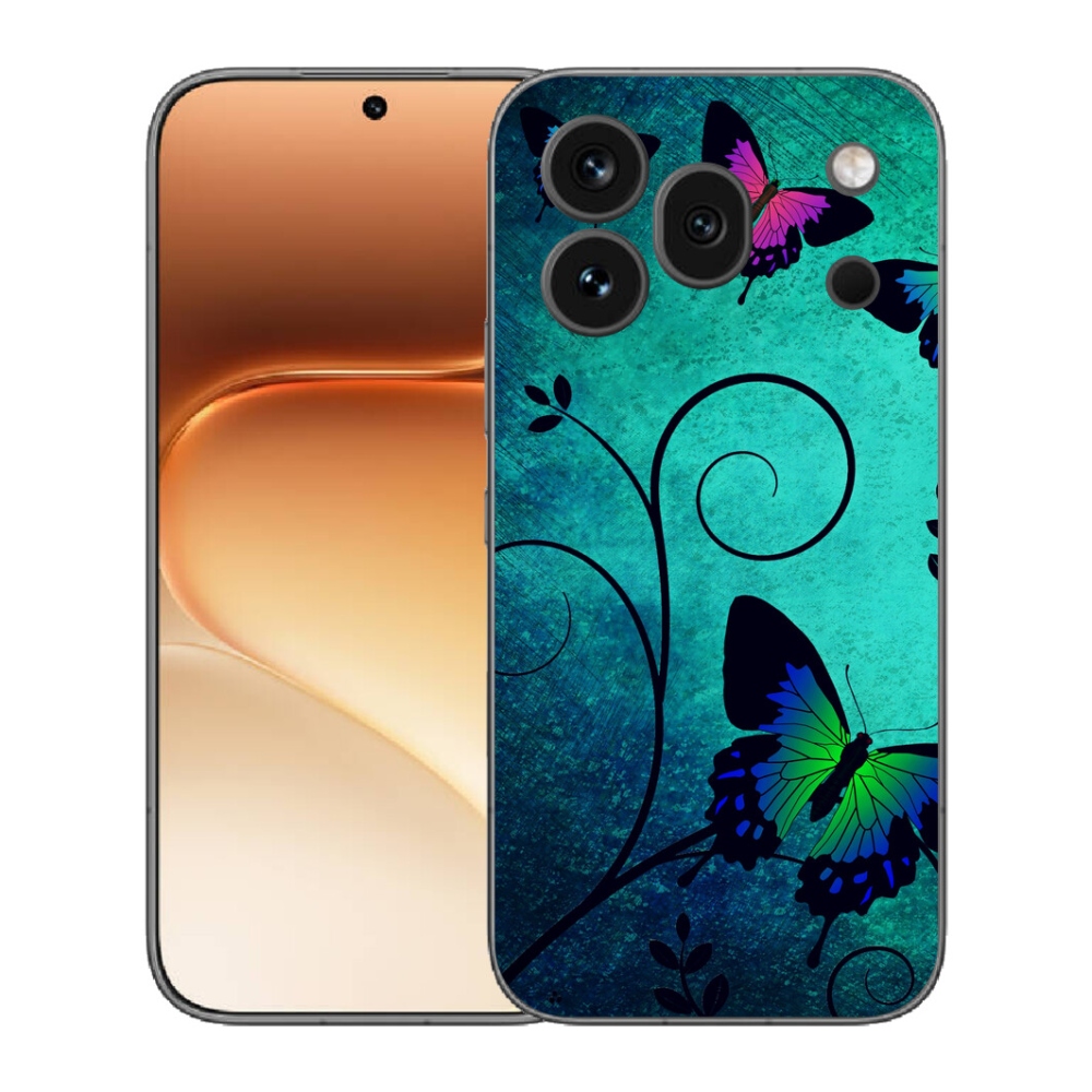mmCase gél tok az Honor 600 Pro-hoz – színes pillangók