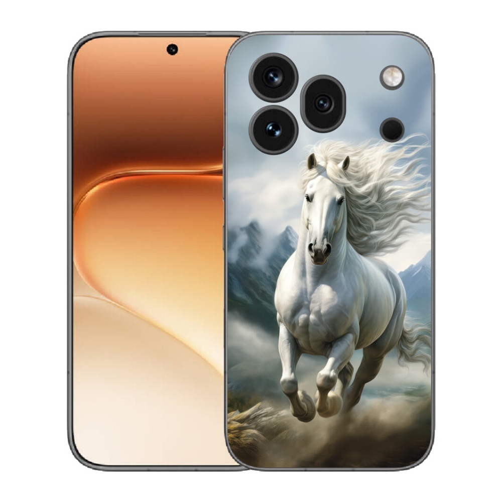 mmCase gél tok az Honor 600 Pro-hoz – futó fehér ló 3