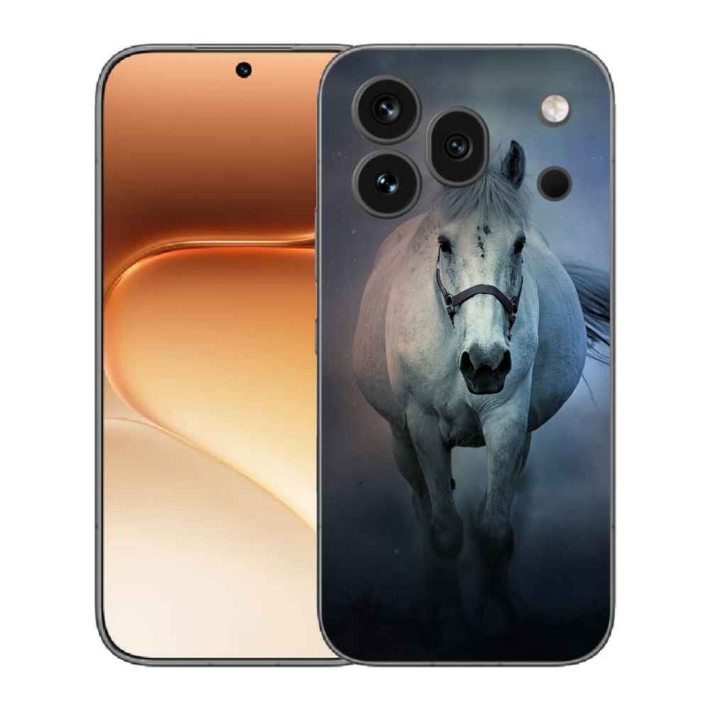 mmCase gél tok az Honor 600 Pro-hoz – futó fehér ló