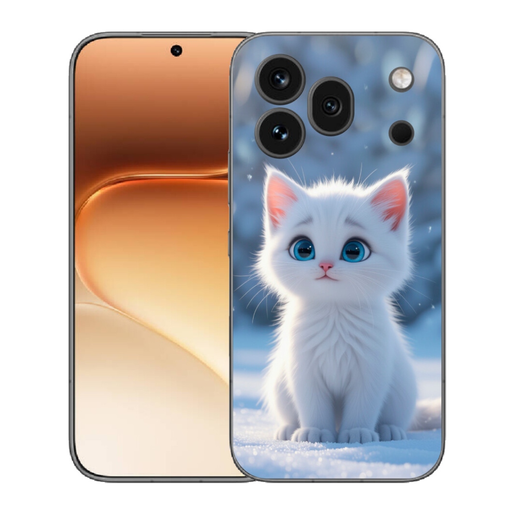 mmCase gél tok az Honor 600 Pro-hoz – fehér cica 3