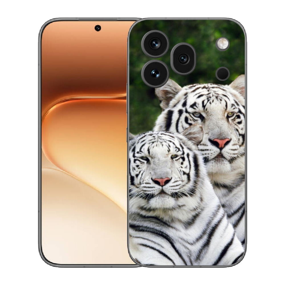 mmCase gélhuzat az Honor 600 Pro-hoz – fehér tigrisek