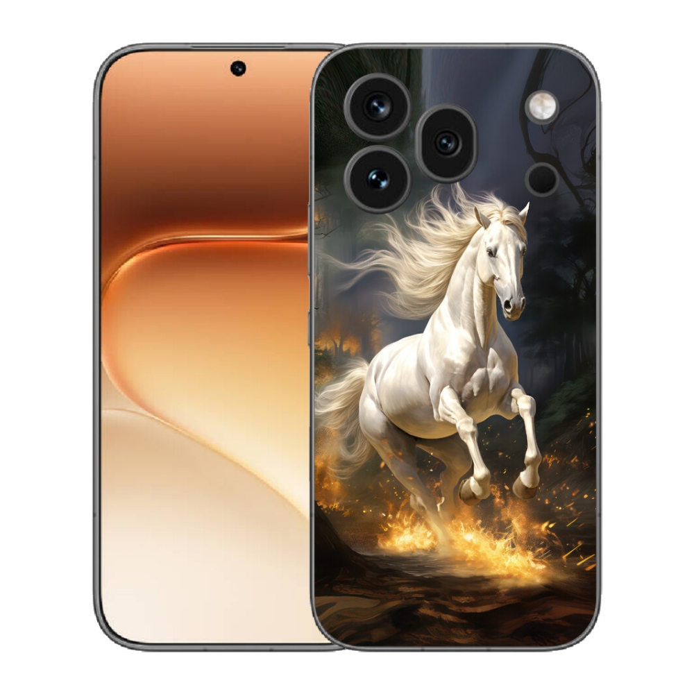 mmCase gélhuzat az Honor 600 Pro-hoz – fehér ló 2