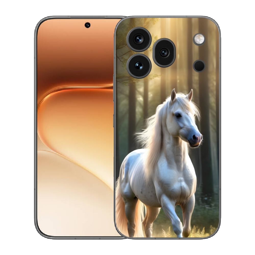 mmCase gél tok az Honor 600 Pro-hoz – fehér ló 3
