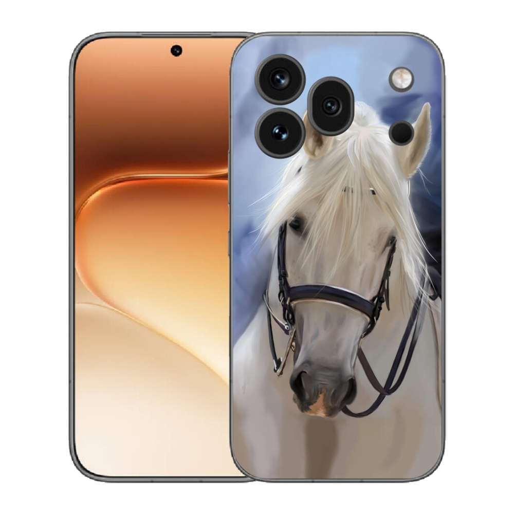 mmCase gélhuzat az Honor 600 Pro-hoz – fehér ló