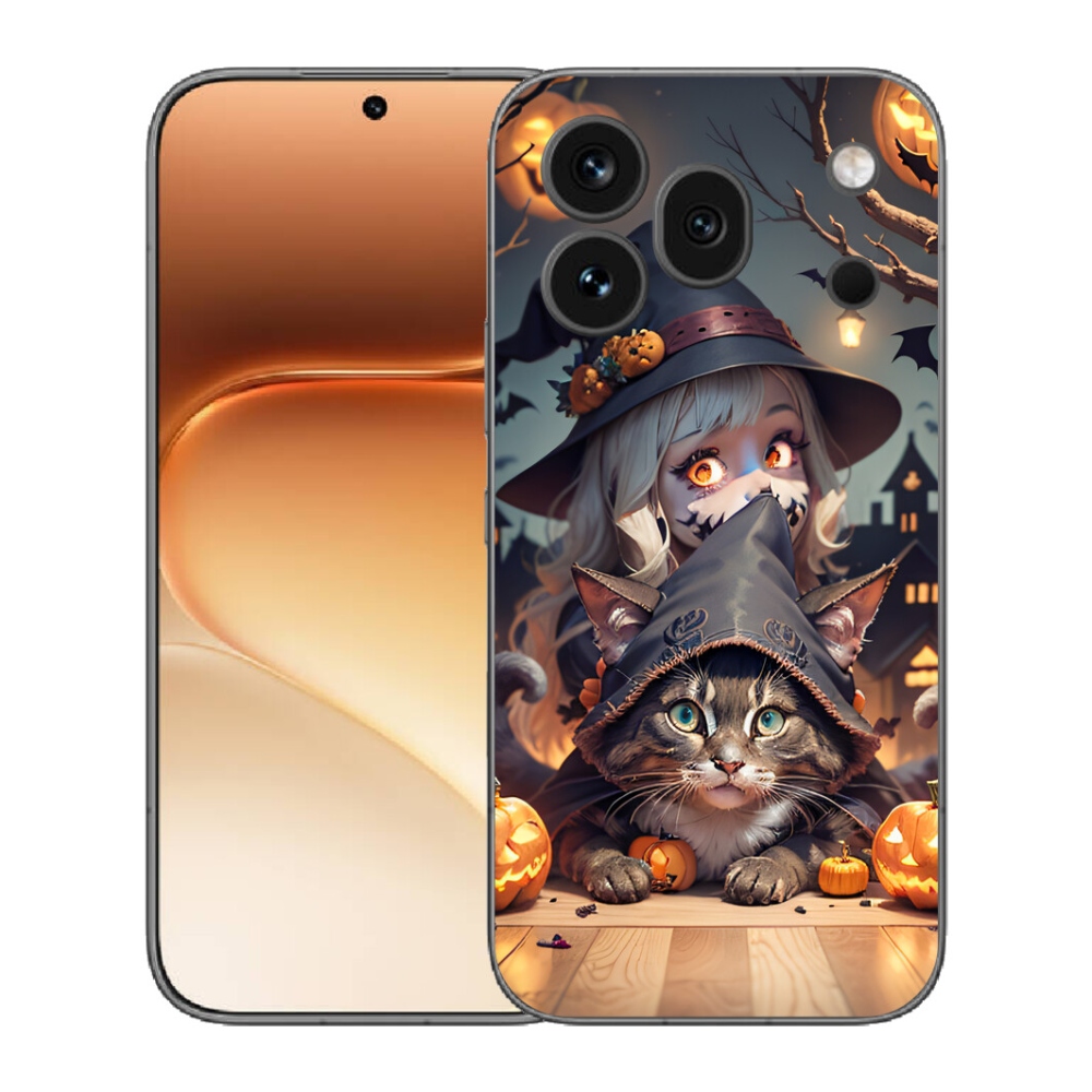 mmCase gél tok az Honor 600 Pro-hoz – boszorkány macskával