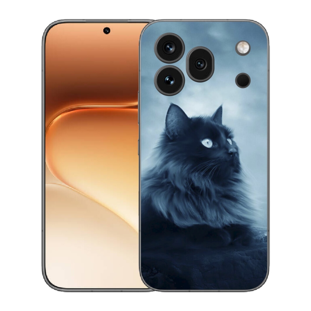 mmCase gél tok az Honor 600 Pro-hoz – fekete macska 1