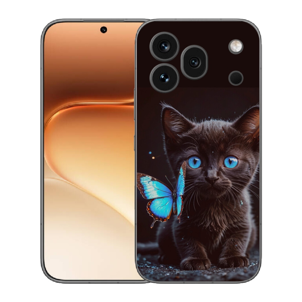 mmCase gél tok az Honor 600 Pro-hoz – fekete cica 3