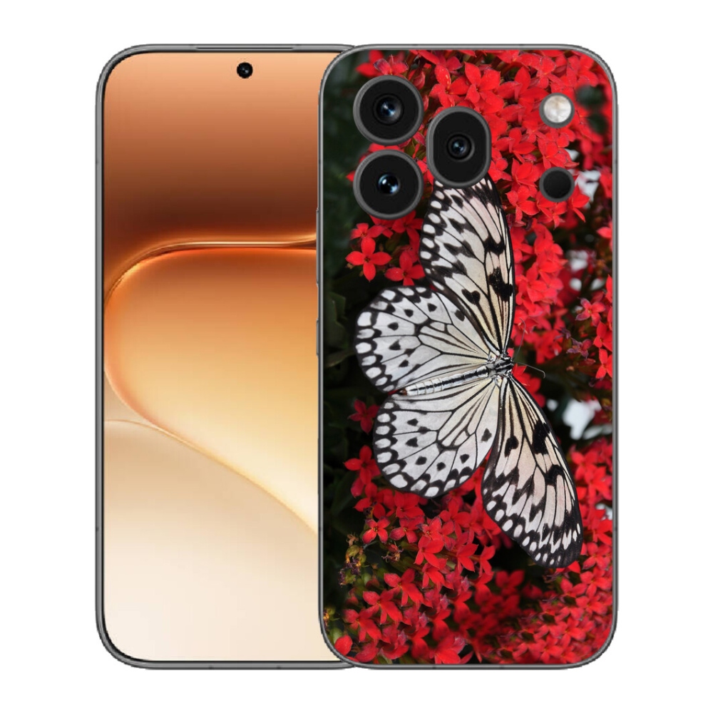 mmCase gél tok az Honor 600 Pro-hoz – fekete-fehér pillangó 1