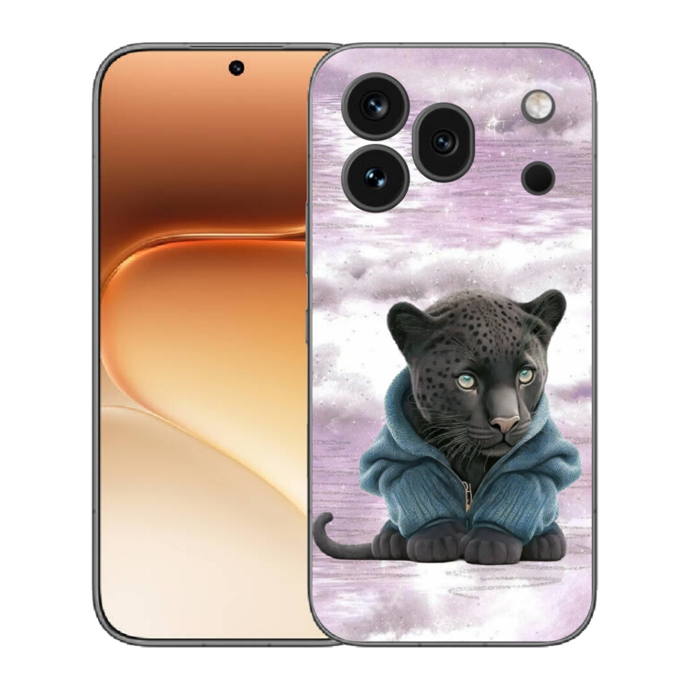 mmCase gélhuzat az Honor 600 Pro-hoz – fekete párduc pulóverben