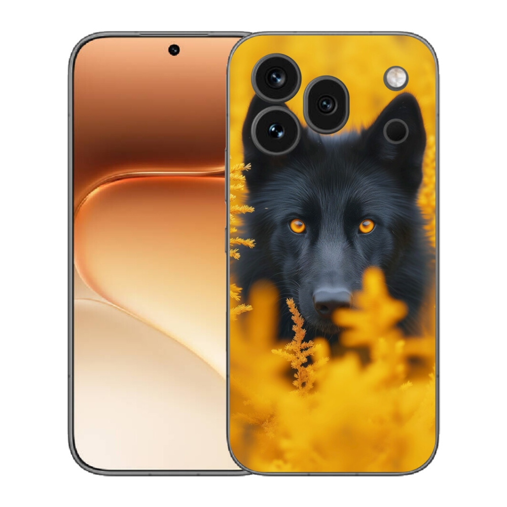 mmCase gél tok az Honor 600 Pro-hoz – fekete farkas 2