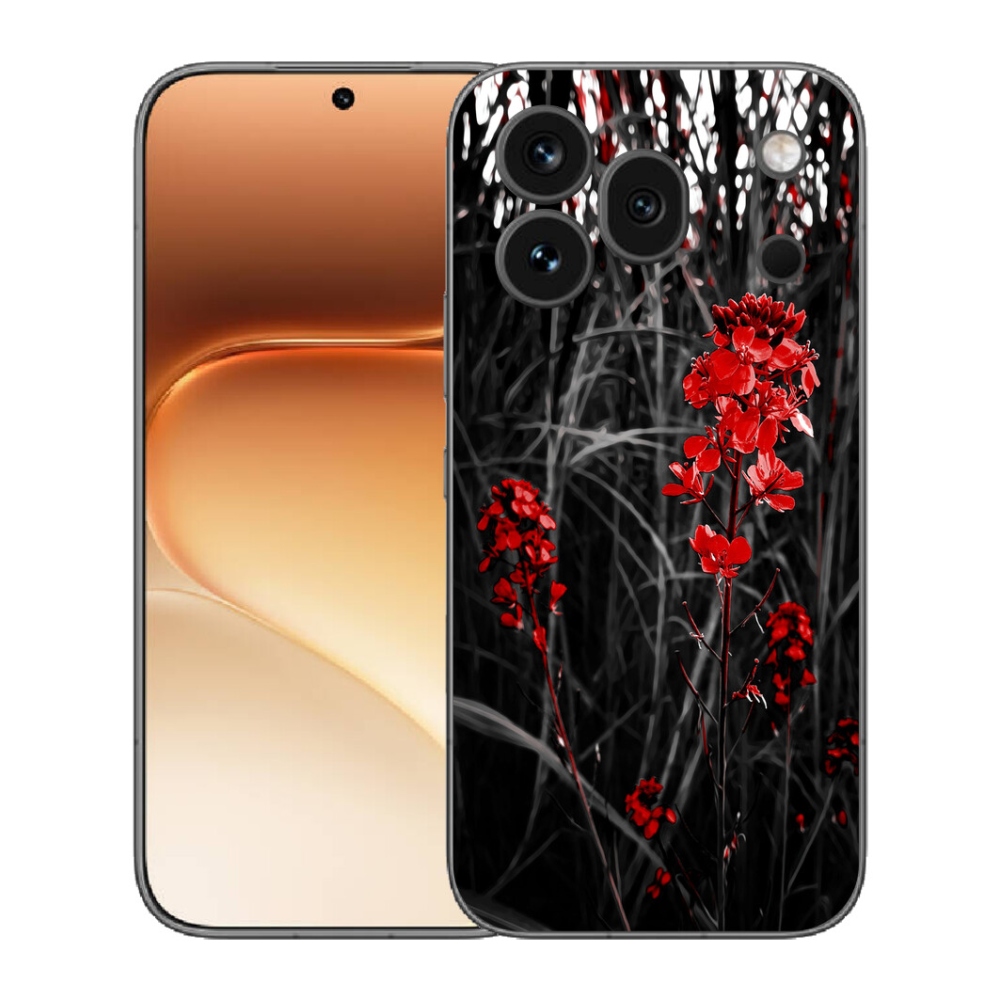 mmCase gél tok az Honor 600 Pro-hoz – vörös növény