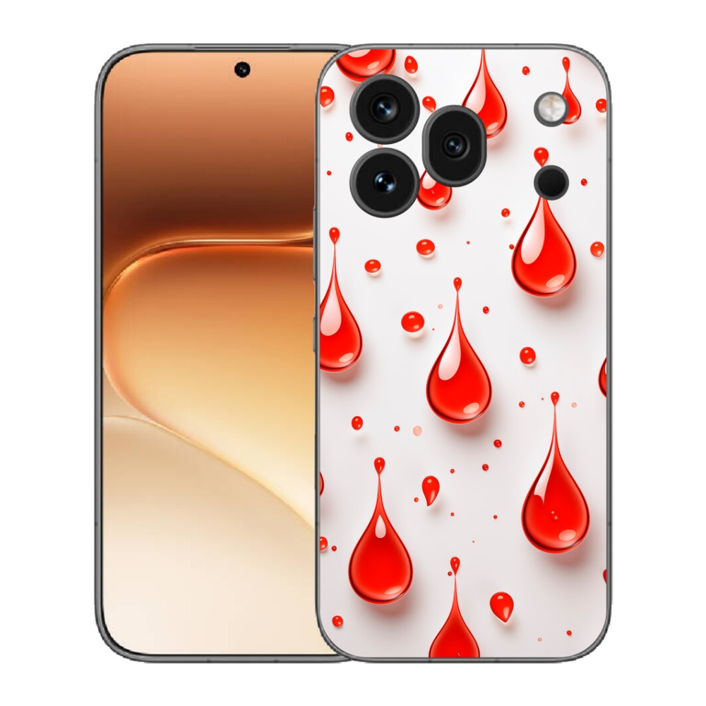 mmCase gél tok az Honor 600 Pro-hoz – piros cseppek