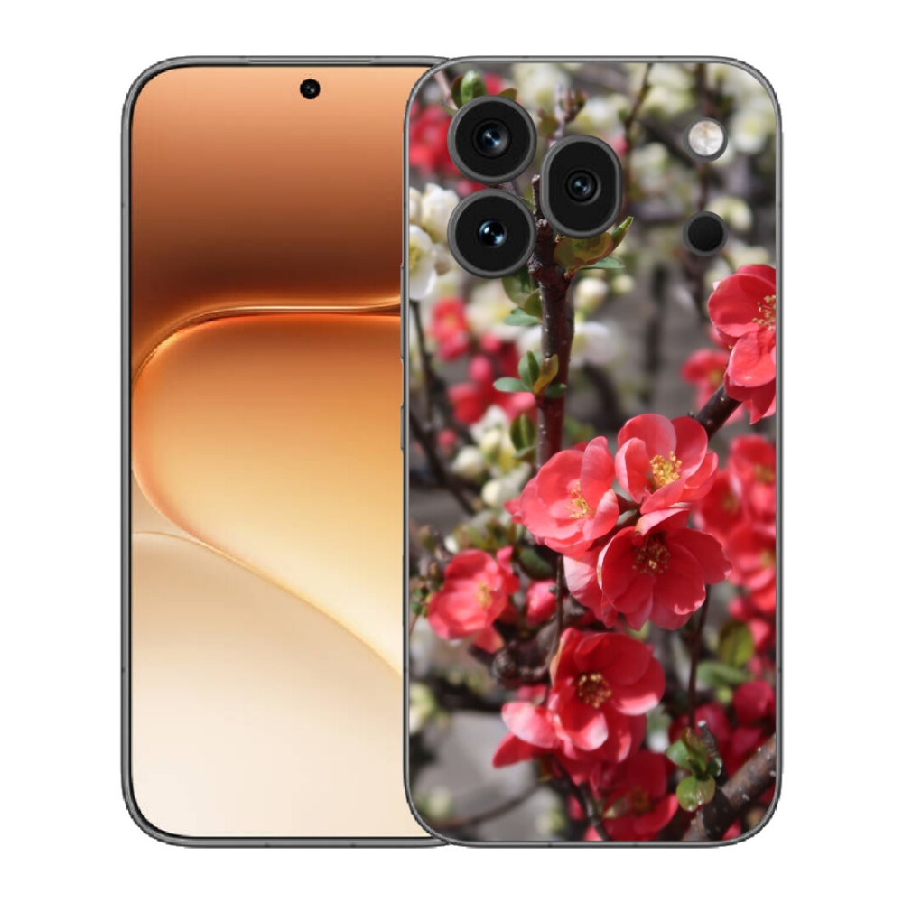 mmCase gél tok az Honor 600 Pro-hoz – piros virágok