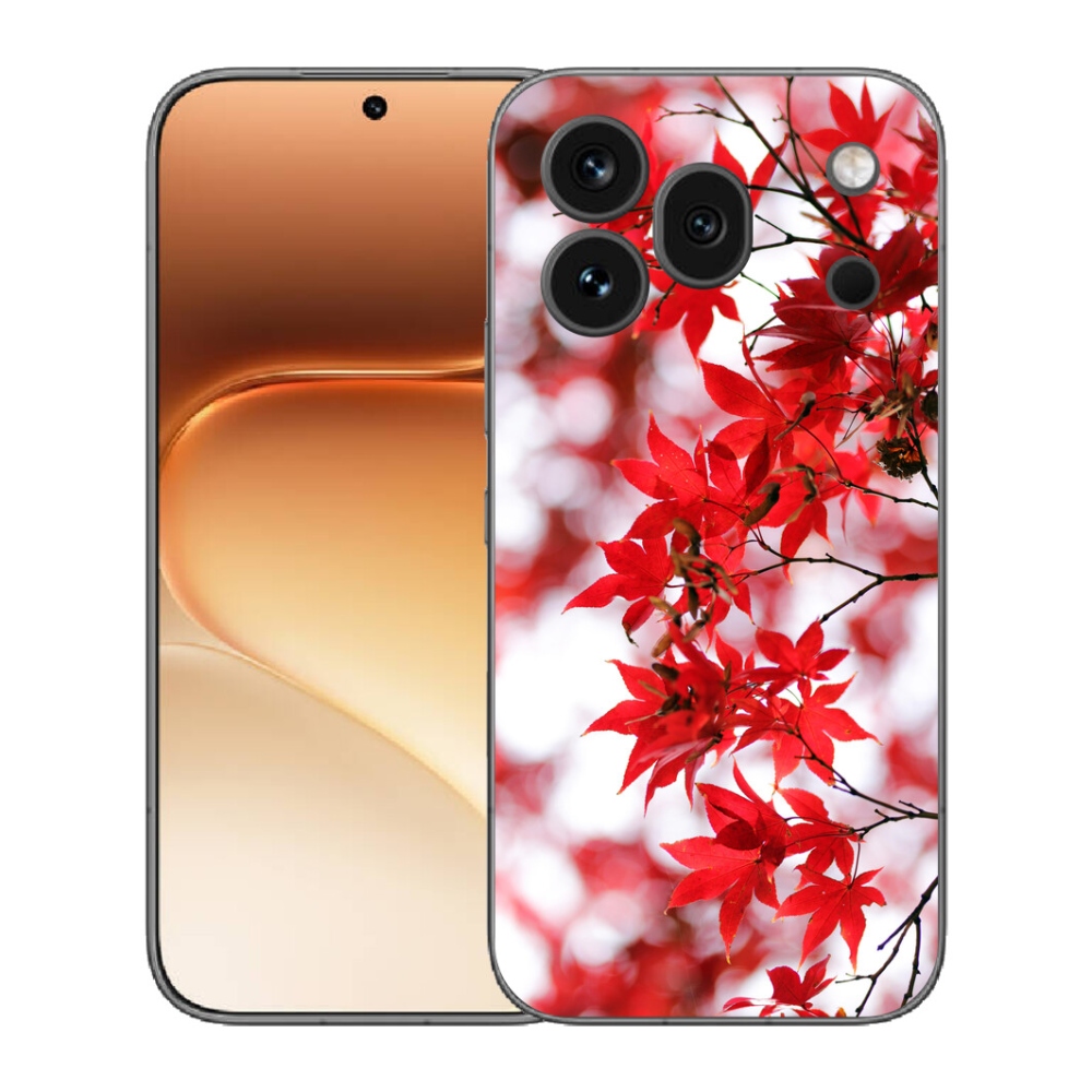 mmCase gélhuzat az Honor 600 Pro-hoz – vörös levelek