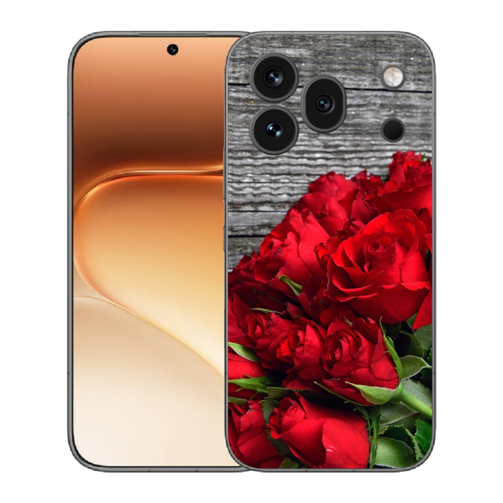 mmCase gél tok az Honor 600 Pro-hoz – vörös rózsák