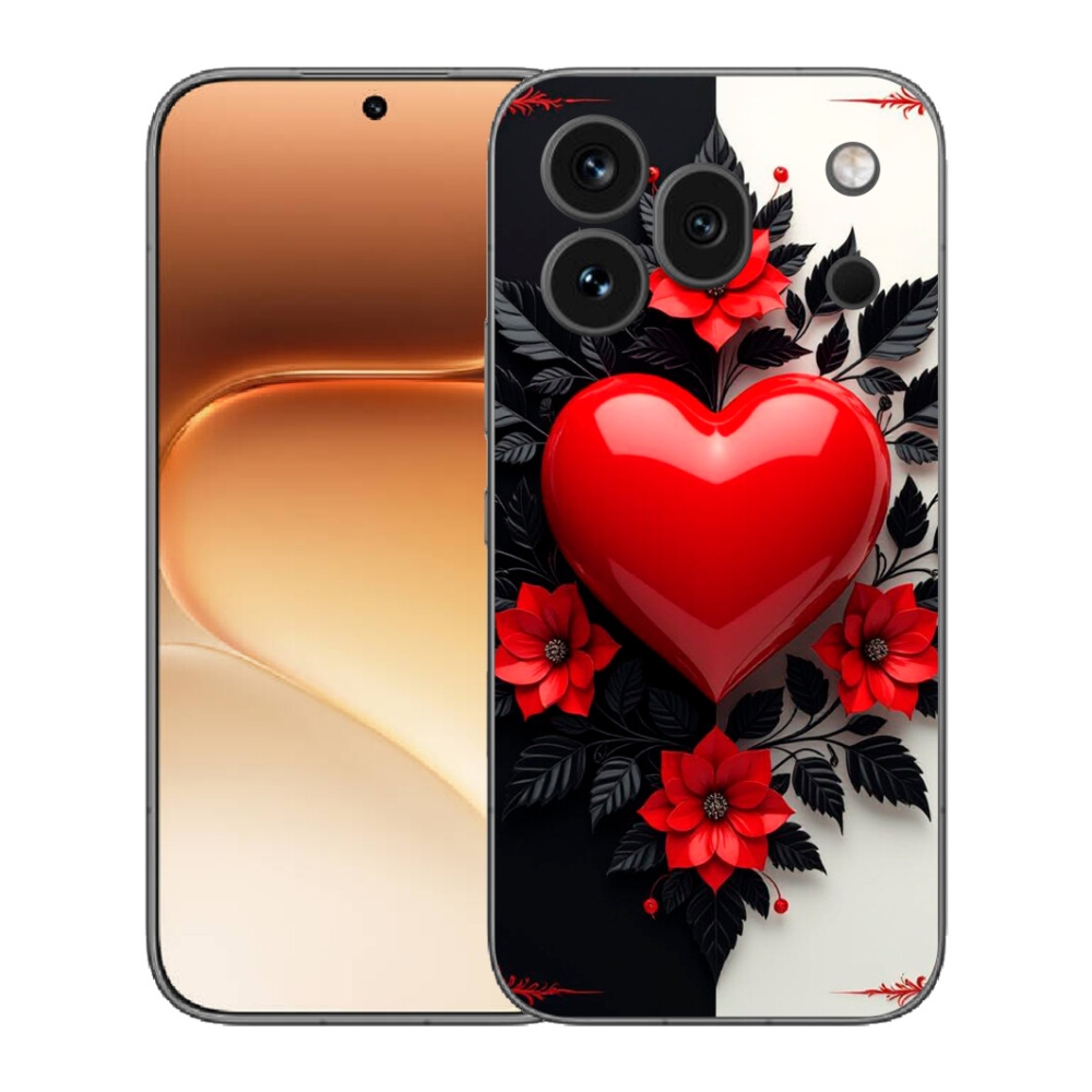 mmCase gél tok az Honor 600 Pro-hoz – piros szív
