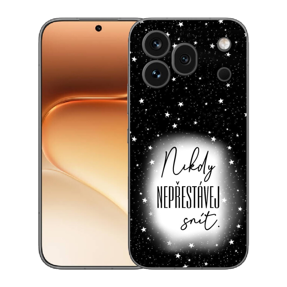 mmCase gél tok az Honor 600 Pro-hoz – idézet 1, fekete-fehér háttérrel