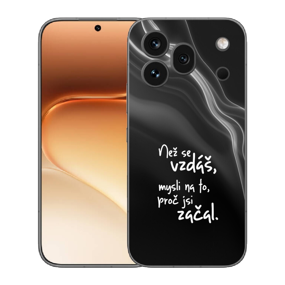mmCase gél tok az Honor 600 Pro-hoz – idézet 2, fekete háttérrel