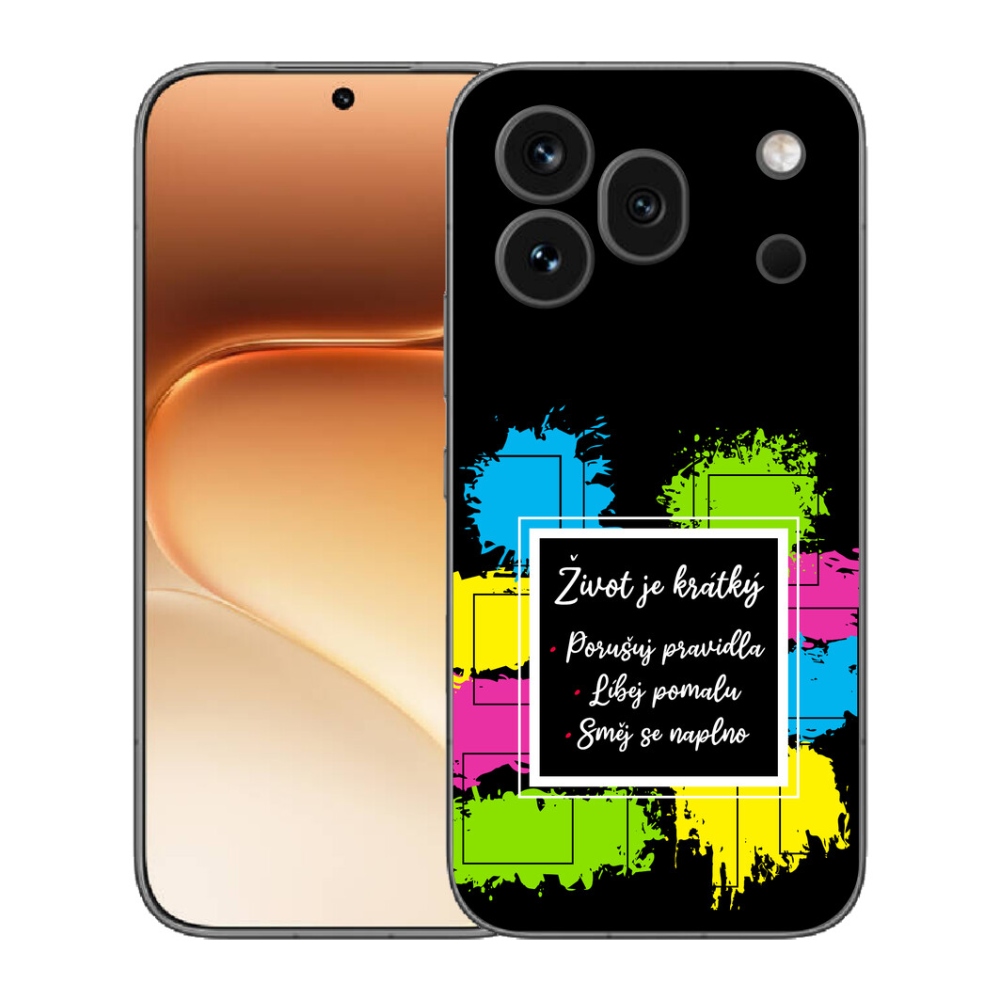 mmCase gél tok az Honor 600 Pro-hoz – idézet 5, fekete háttérrel