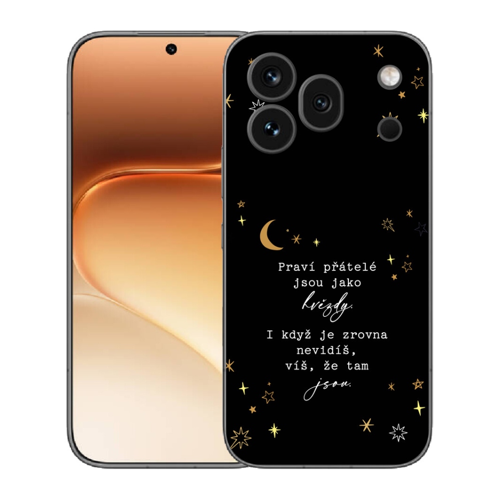 mmCase gél tok az Honor 600 Pro-hoz – idézet 6, fekete háttérrel