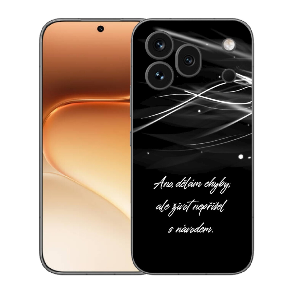 mmCase gél tok az Honor 600 Pro-hoz – idézet fekete háttérrel
