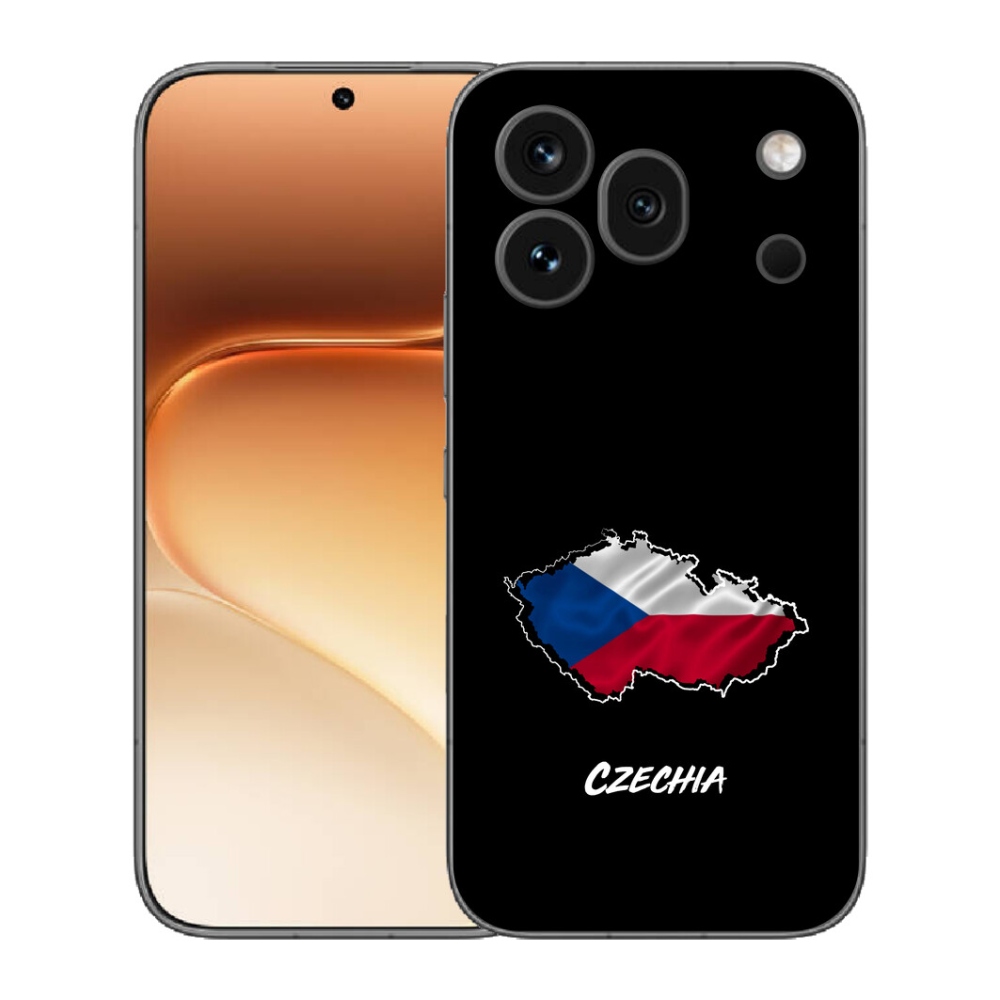 mmCase gél tok az Honor 600 Pro-hoz – Czechia, fekete háttér