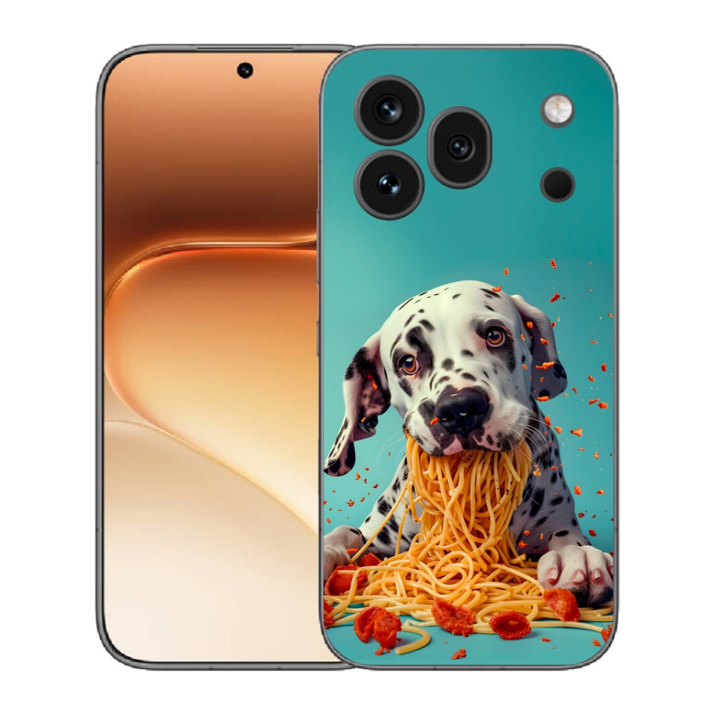 mmCase gél tok az Honor 600 Pro-hoz – dalmát és spagetti