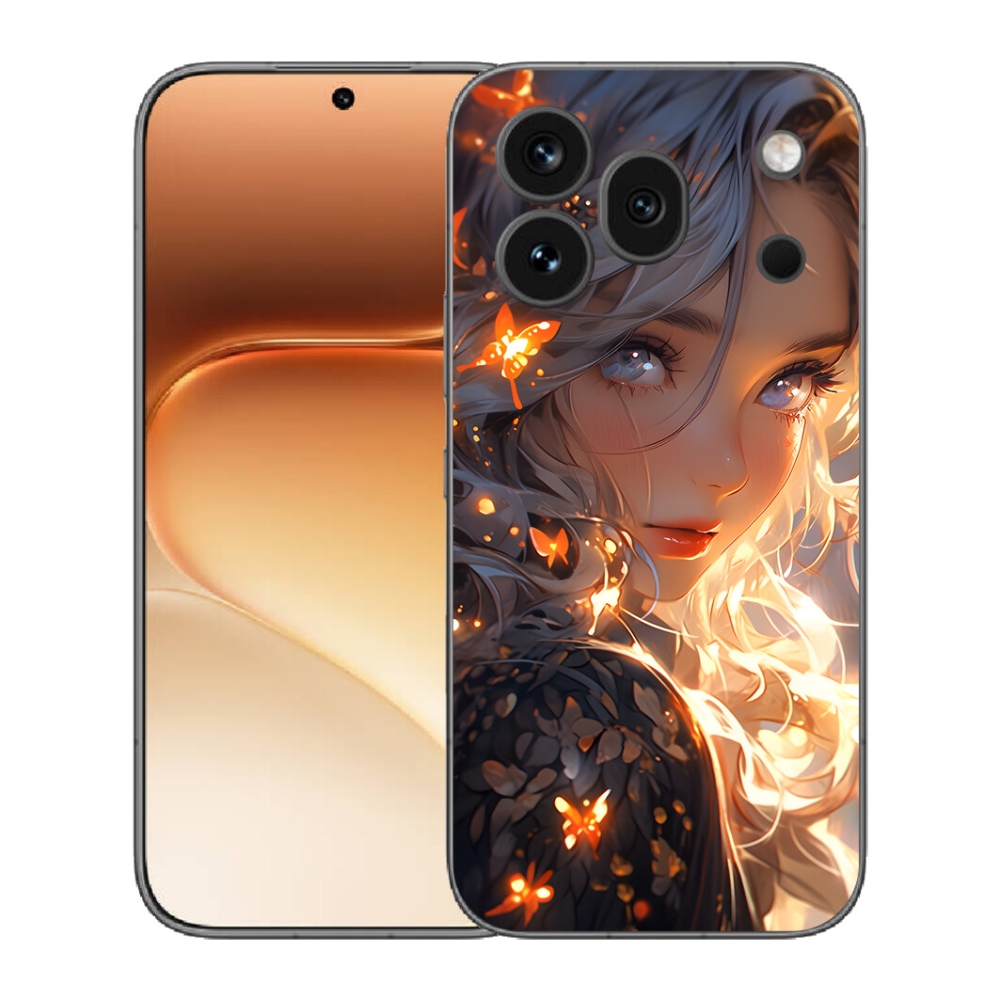 mmCase gél tok az Honor 600 Pro-hoz – lány és pillangók
