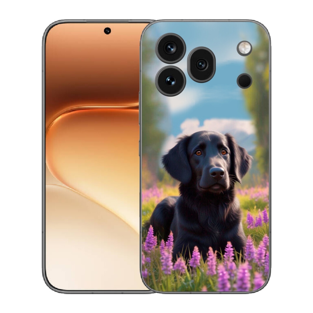 mmCase gélhuzat az Honor 600 Pro-hoz – elegáns fekete retriever