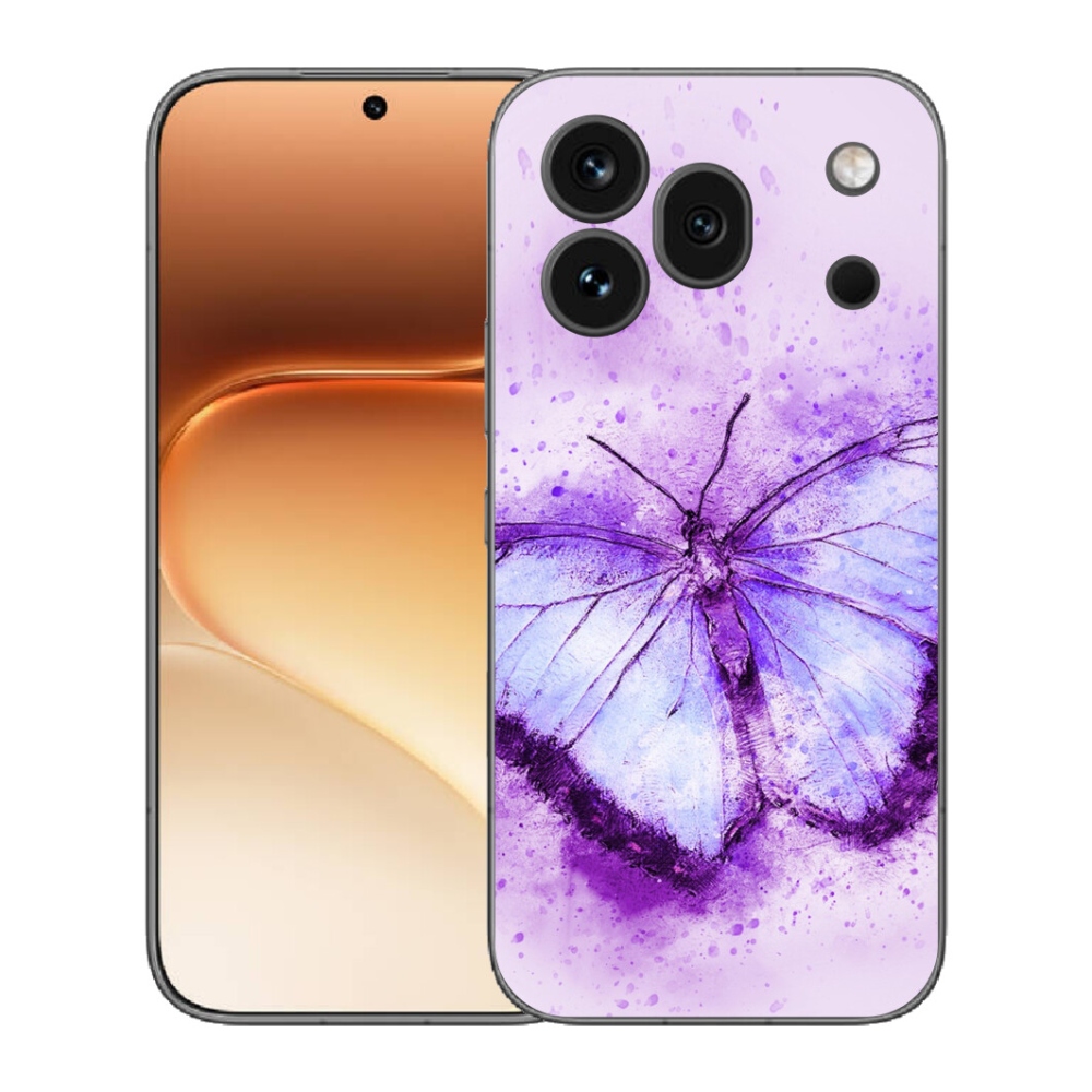 mmCase gél tok az Honor 600 Pro-hoz – lila pillangó