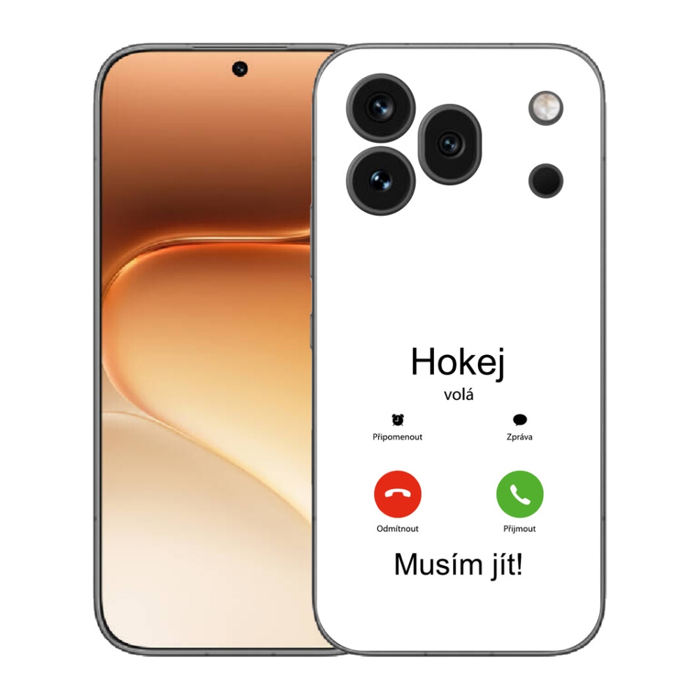 mmCase gél tok az Honor 600 Pro-hoz – jégkorongos mintás, fehér háttérrel
