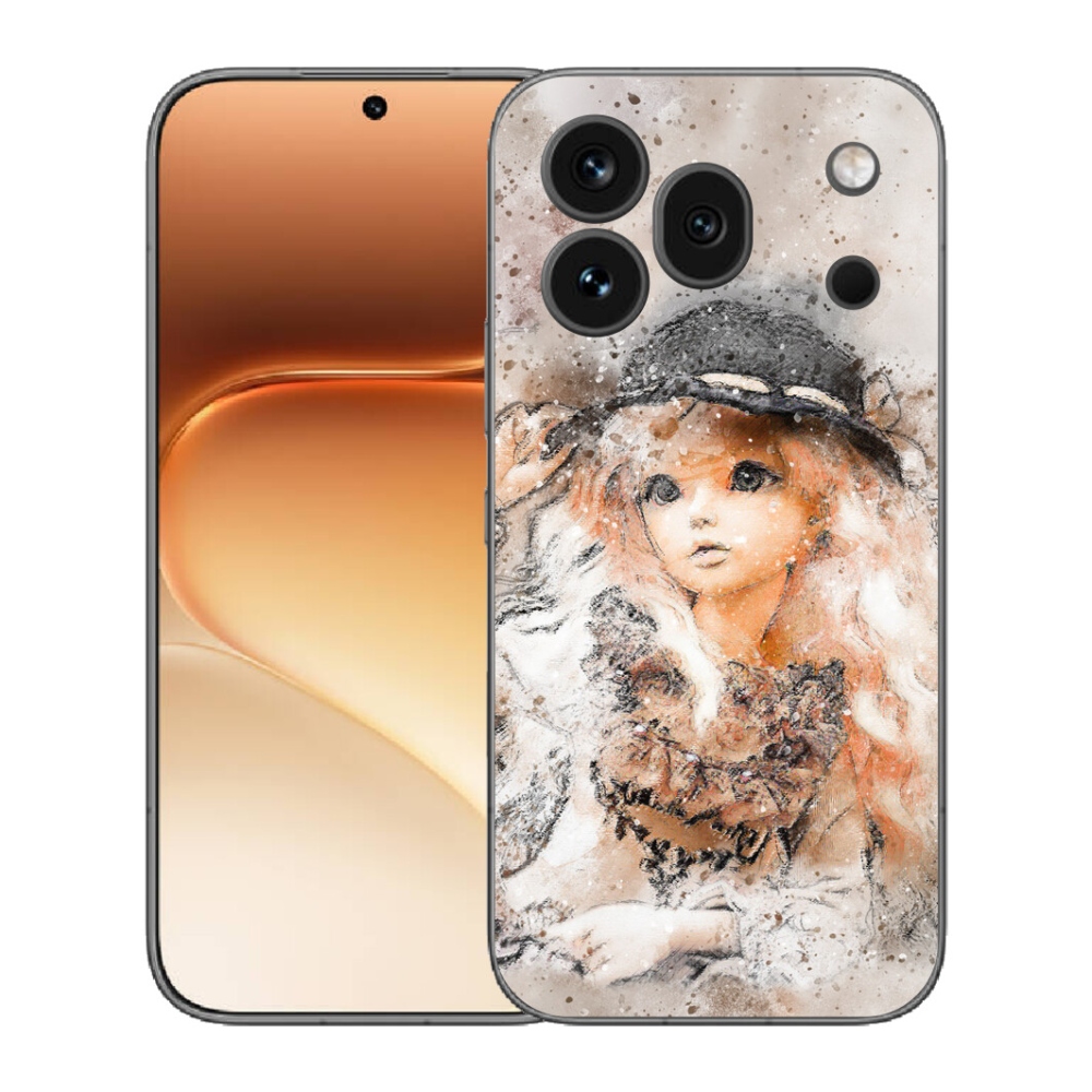 mmCase gél tok az Honor 600 Pro-hoz – kalapos kislány