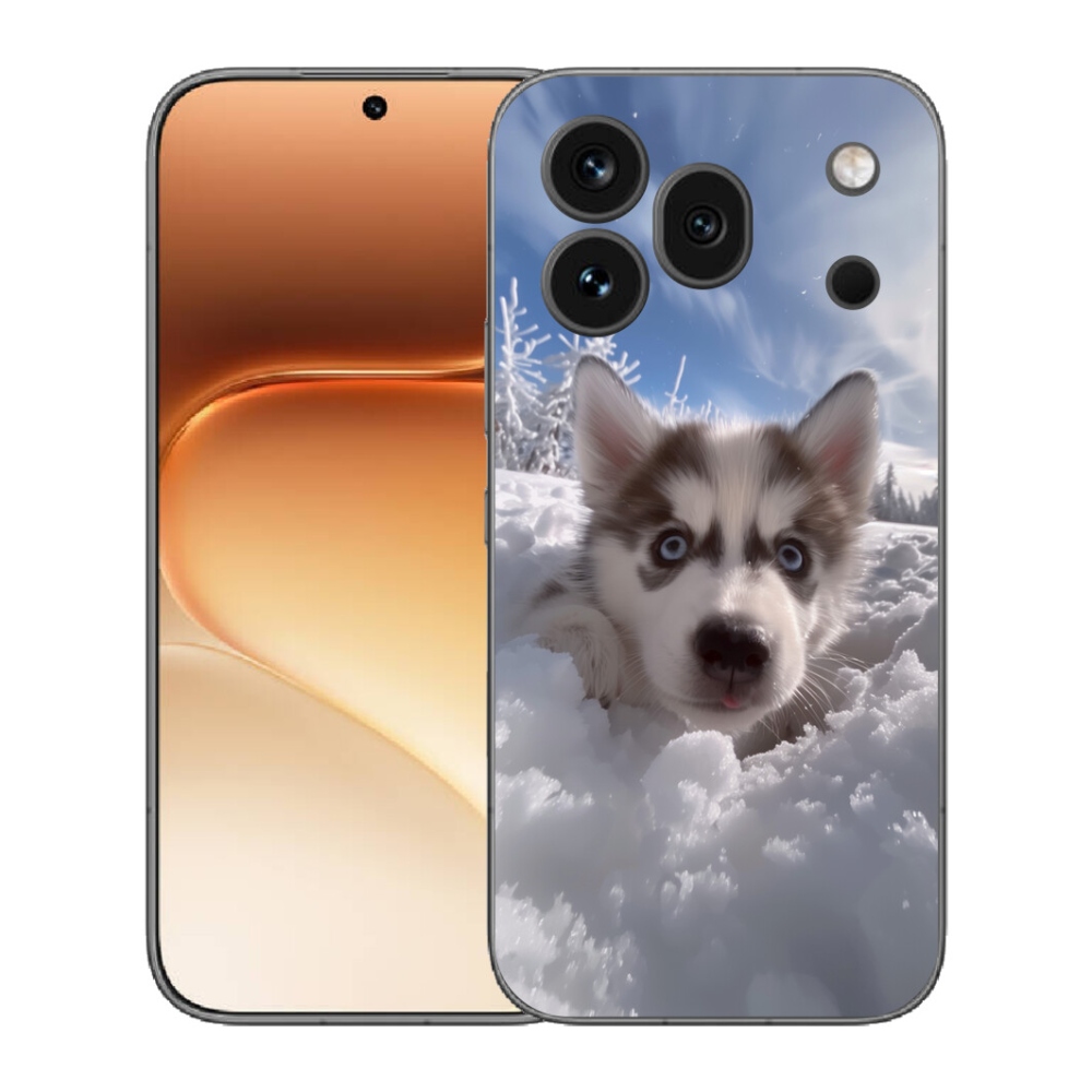 mmCase gél tok az Honor 600 Pro-hoz – husky a hóban