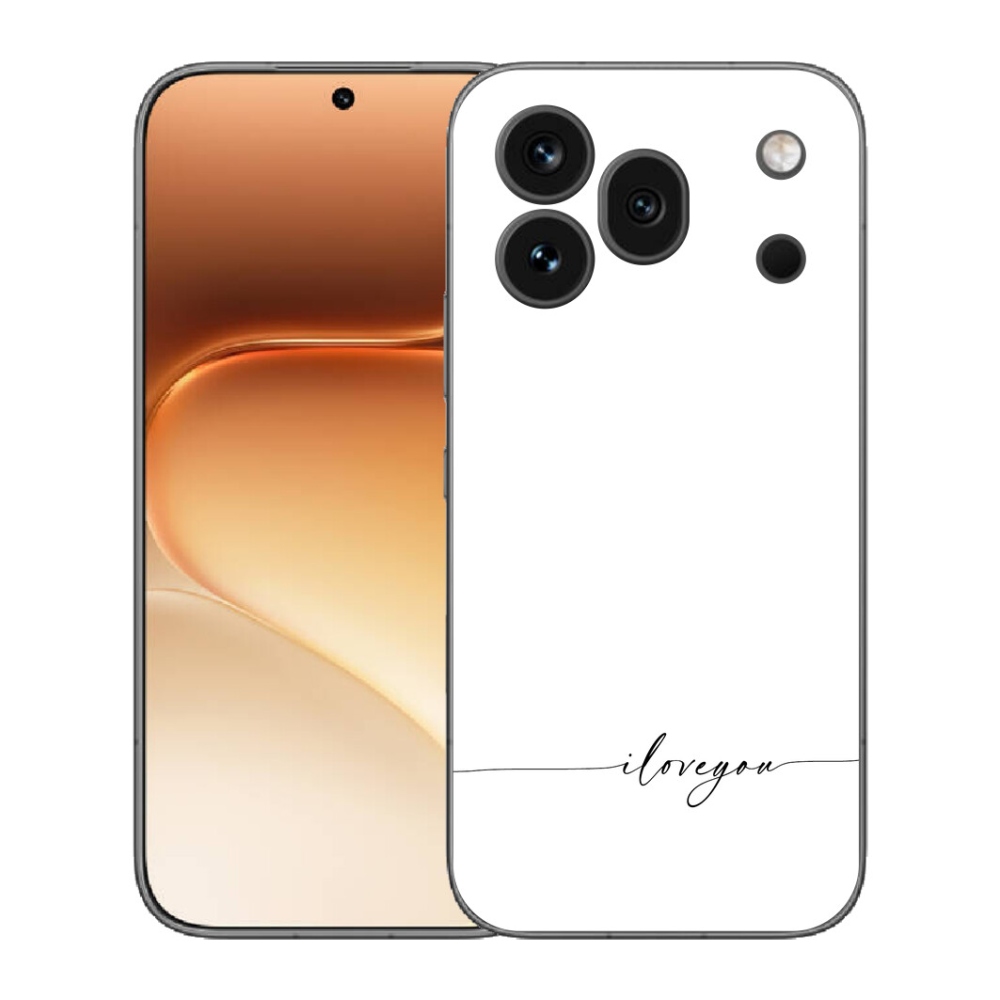 mmCase gél tok az Honor 600 Pro-hoz – „I love you” fehér háttérrel
