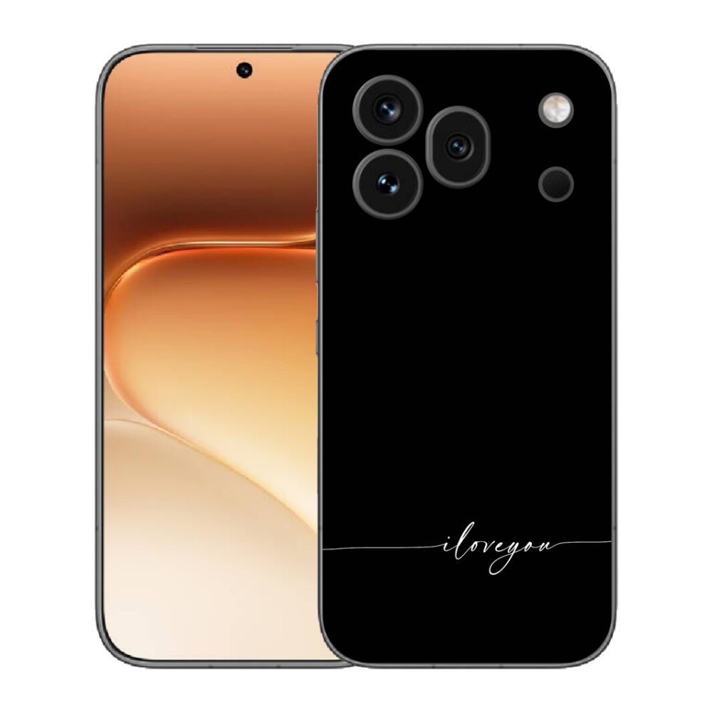 mmCase gél tok az Honor 600 Pro-hoz – „I love you” fekete háttérrel