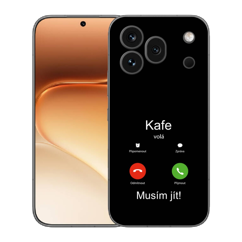 mmCase gél tok az Honor 600 Pro-hoz – kávébarna, fekete háttérrel