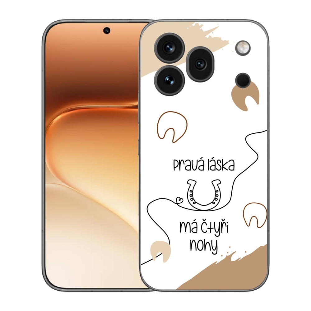 mmCase gél tok az Honor 600 Pro-hoz – ló motívum, fehér háttér