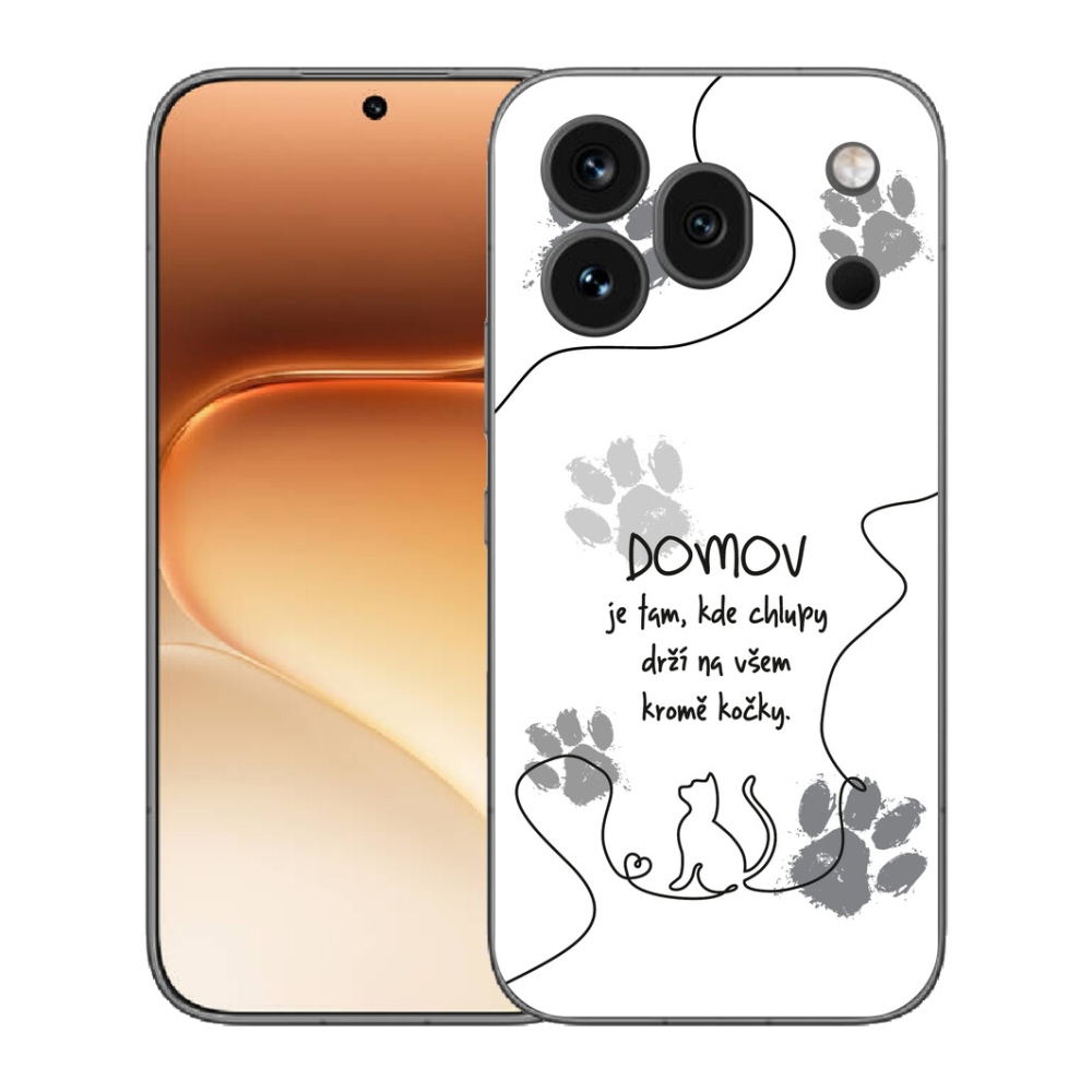 mmCase gél tok az Honor 600 Pro-hoz – macskás motívum, fehér háttér