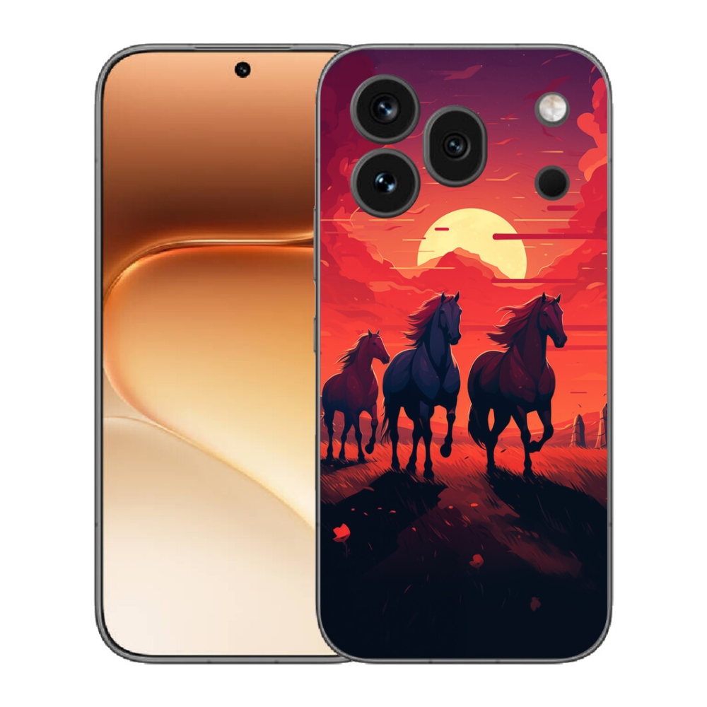 mmCase gél tok az Honor 600 Pro-hoz – lovak és naplemente