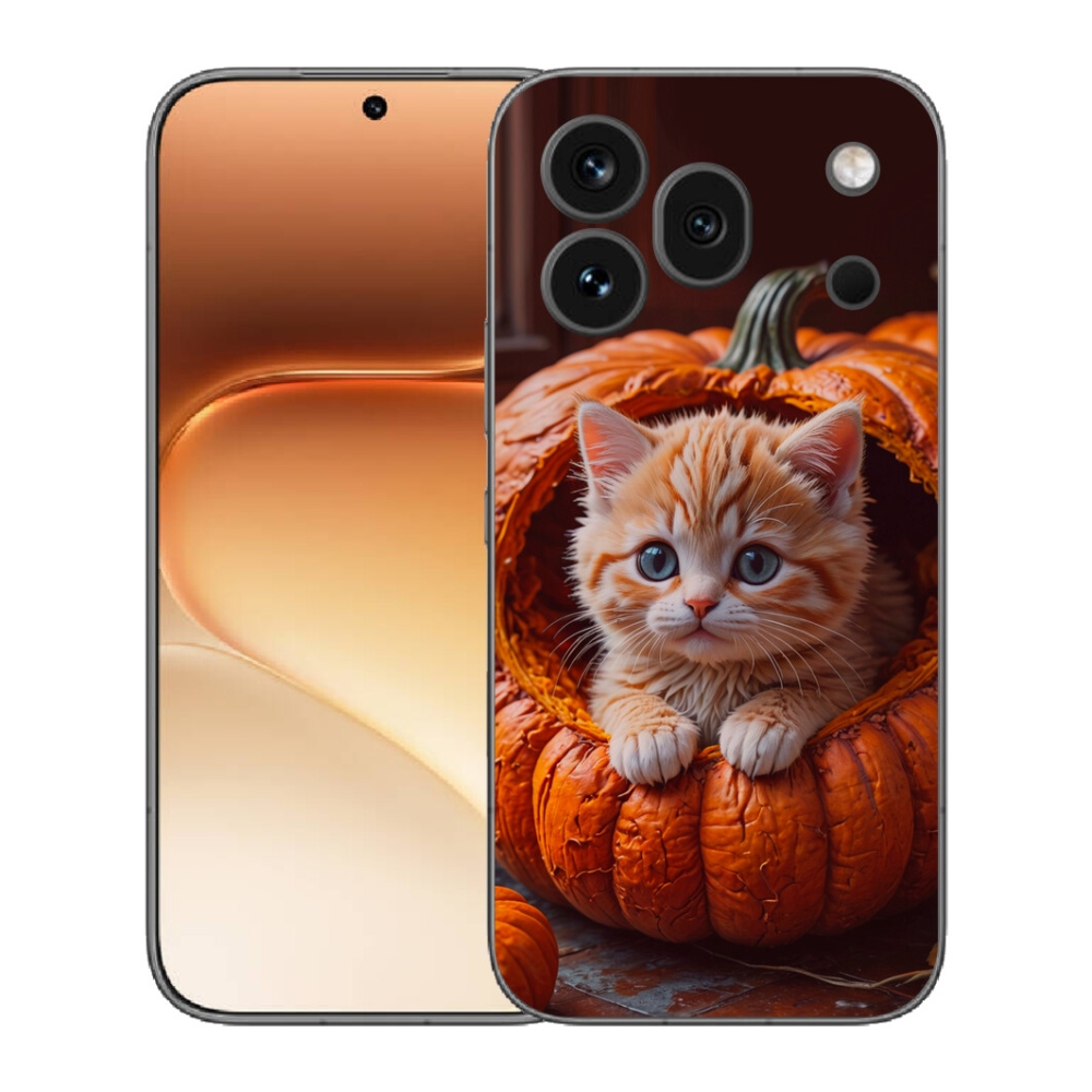 mmCase gél tok az Honor 600 Pro-hoz – cica és sütőtök 2