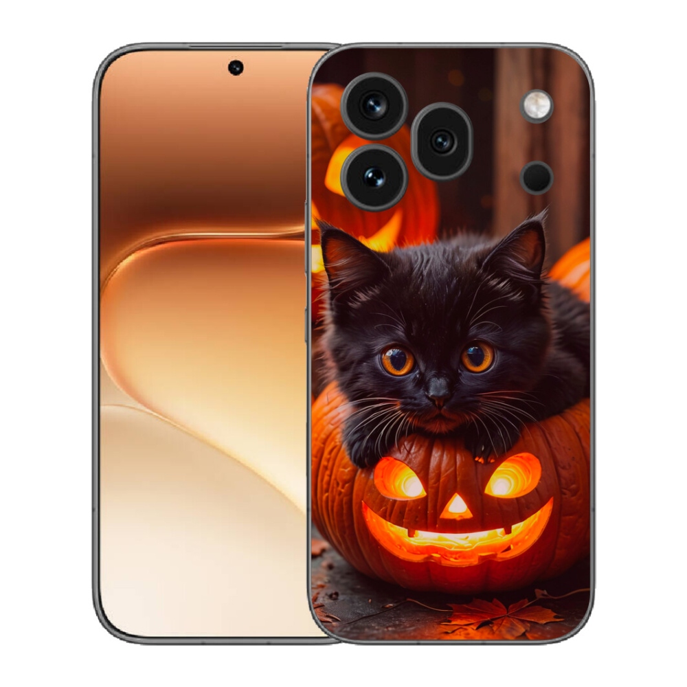 mmCase gél tok az Honor 600 Pro-hoz – cica és sütőtök